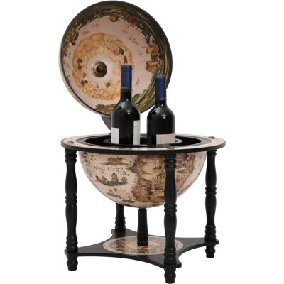 vidaXL Globe Bar en Bois d'Eucalyptus Solide - Rangement à Vin vidaXL Globe Bar en Bois d'Eucalyptus Solide - Rangement à Vin