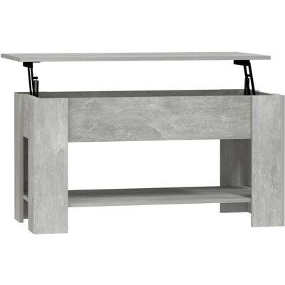 vidaXL Betonggrauer Couchtisch - Spanplatte, 101x49x52 cm vidaXL Betonggrauer Couchtisch - Spanplatte, 101x49x52 cm