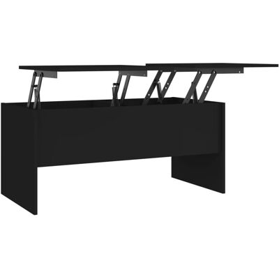 vidaXL 102x50.5x46.5 cm Schwarzer Engineered Holz Couchtisch - Kaffeetisch vidaXL 102x50.5x46.5 cm Schwarzer Engineered Holz Couchtisch - Kaffeetisch