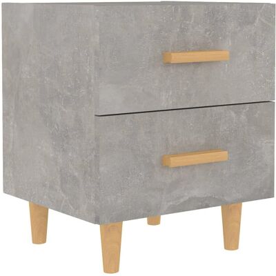mesita de noche vidaXL - Gris cemento - Estilo escandinavo, multicolor, 2 cajones mesita de noche vidaXL - Gris cemento - Estilo escandinavo, multicolor, 2 cajones