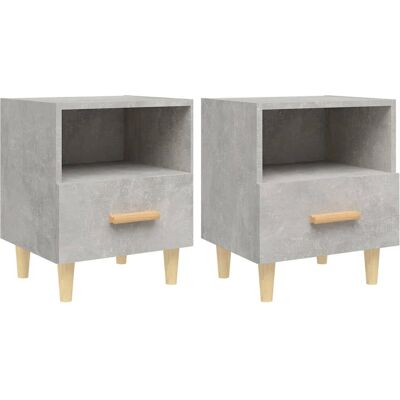 vidaXL 812015 Table de nuit - Gris béton, 2 pièces, Style scandinave - Publicité vidaXL 812015 Table de nuit - Gris béton, 2 pièces, Style scandinave - Publicité