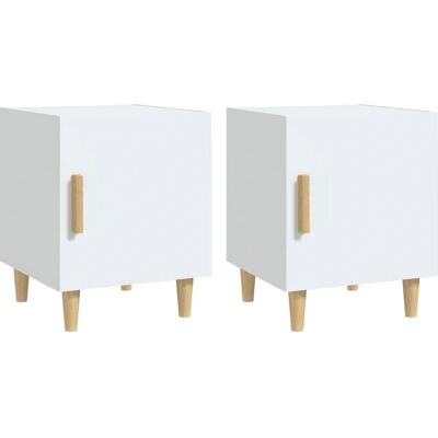 vidaXL Nachttisch Weiß - Nachttisch - Elegantes Design, Technisches Holz, Feuchtigkeitsbeständig vidaXL Nachttisch Weiß - Nachttisch - Elegantes Design, Technisches Holz, Feuchtigkeitsbeständig