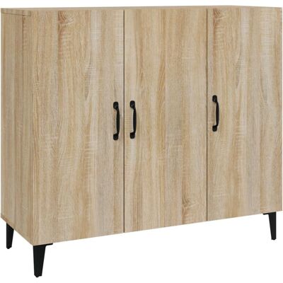 vidaXL Sonoma Eichen Sideboard - 90x34x80 cm - Wohnzimmer Aufbewahrung vidaXL Sonoma Eichen Sideboard - 90x34x80 cm - Wohnzimmer Aufbewahrung