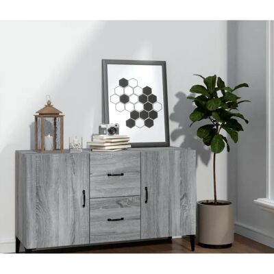 Buffet Gris Sonoma vidaXL - Rangement & Décoration Buffet Gris Sonoma vidaXL - Rangement & Décoration
