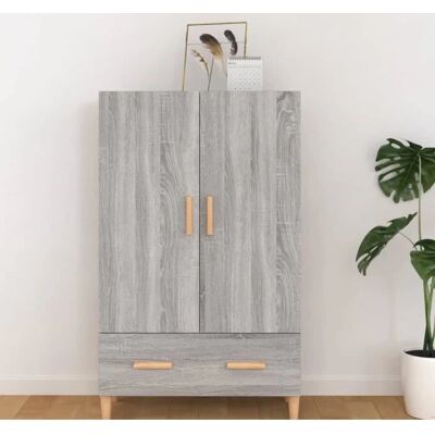 vidaXL Grijze Sonoma Highboard van Engineered Hout - Kast vidaXL Grijze Sonoma Highboard van Engineered Hout - Kast