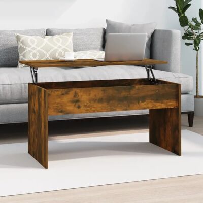 vidaXL - 102x50.5x52.5 cm - Smoked Oak - Coffee Table vidaXL - 102x50.5x52.5 cm - Smoked Oak - Coffee Table