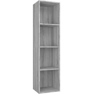 vidaXL Graues Sonoma Buch- & TV-Schrank - Spanplatte vidaXL Graues Sonoma Buch- & TV-Schrank - Spanplatte