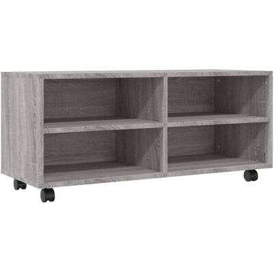 vidaXL Sonoma Grau TV-Schrank mit Rädern - 4 Fächer vidaXL Sonoma Grau TV-Schrank mit Rädern - 4 Fächer