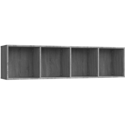 Buffet TV et bibliothèque vidaXL Gris Sonoma - 143x30x36cm - Publicité Buffet TV et bibliothèque vidaXL Gris Sonoma - 143x30x36cm - Publicité
