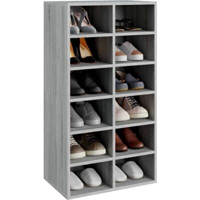 vidaXL Schuhregal Grau Sonoma - 54x34x100,5 cm Holzwerkstoff Flur vidaXL Schuhregal Grau Sonoma - 54x34x100,5 cm Holzwerkstoff Flur