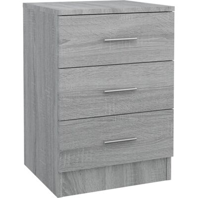 Table de nuit gris Sonoma vidaXL - Table de nuit - Publicité Table de nuit gris Sonoma vidaXL - Table de nuit - Publicité