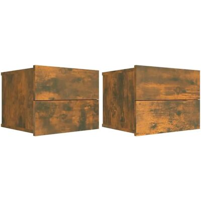 vidaXL 815412 Table de Nuit - Bois d'ingénierie, Chêne Fumé, 2 Tiroirs - Table de Nuit - Publicité vidaXL 815412 Table de Nuit - Bois d'ingénierie, Chêne Fumé, 2 Tiroirs - Table de Nuit - Publicité