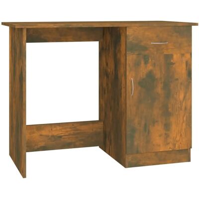 vidaXL Rauch Eiche Schreibtisch - Engineered Holz Bürotisch vidaXL Rauch Eiche Schreibtisch - Engineered Holz Bürotisch