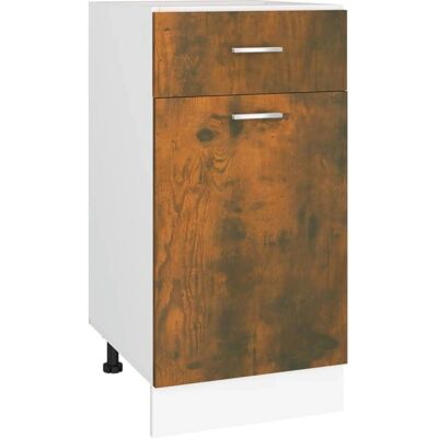 Armario de cocina vidaXL - Roble ahumado - Madera contrachapada duradera Armario de cocina vidaXL - Roble ahumado - Madera contrachapada duradera