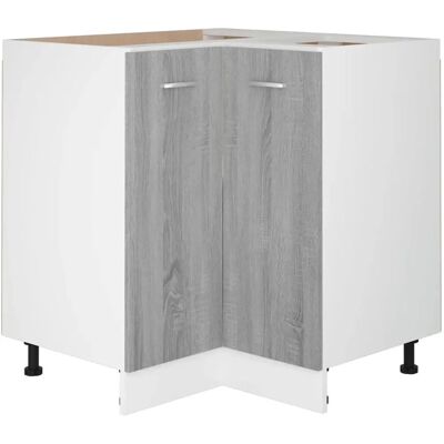 vidaXL Grijze Sonoma Keukenkast van Gevormd Hout - Keukenkast vidaXL Grijze Sonoma Keukenkast van Gevormd Hout - Keukenkast