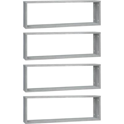 vidaXL 815919 Grijze Wandplanken - Plank vidaXL 815919 Grijze Wandplanken - Plank