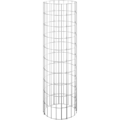 vidaXL Rundes Gabionenpfahl aus verzinktem Stahl - Gartenrand vidaXL Rundes Gabionenpfahl aus verzinktem Stahl - Gartenrand