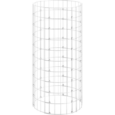 vidaXL Kreisförmiger Gabionenpfahl Verzinkter Stahl - Gartenbegrenzung - Gabionenkorb vidaXL Kreisförmiger Gabionenpfahl Verzinkter Stahl - Gartenbegrenzung - Gabionenkorb