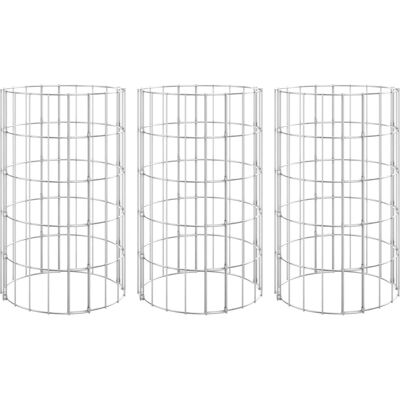 vidaXL Verzinkte Stahl Gabionen Hochbeete Set of 3 – Garten & Terrasse vidaXL Verzinkte Stahl Gabionen Hochbeete Set of 3 – Garten & Terrasse