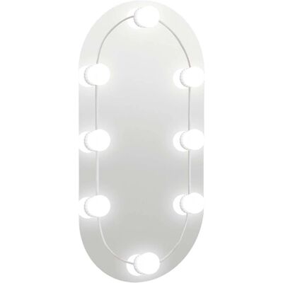 vidaXL Silver Oval LED Mirror 60x30cm - Mirror vidaXL Silver Oval LED Mirror 60x30cm - Mirror