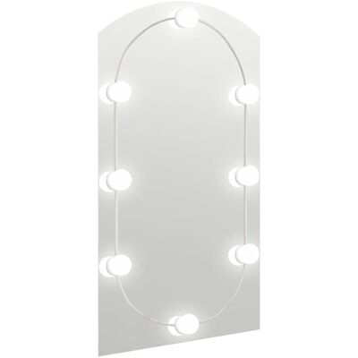vidaXL Spiegel mit LED-Lichtern 90x45 cm Glas Bogen - Spiegel vidaXL Spiegel mit LED-Lichtern 90x45 cm Glas Bogen - Spiegel