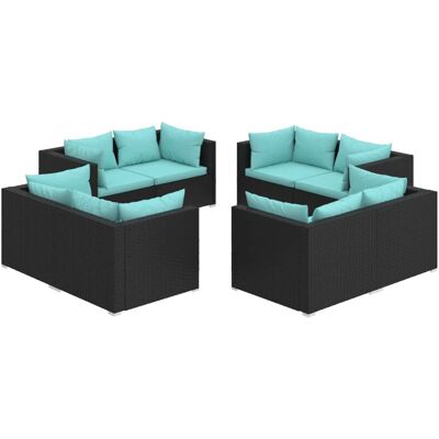 VidaXL Outdoor Möbel-Set - Modular, Wasserfest, 8 Teile VidaXL Outdoor Möbel-Set - Modular, Wasserfest, 8 Teile