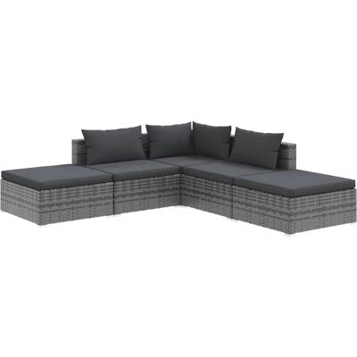 vidaXL Gartenmöbel-Set - Modulares Lounge-Set - Grau vidaXL Gartenmöbel-Set - Modulares Lounge-Set - Grau