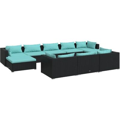VidaXL Gartenmöbel-Set - Modular, Wetterfest, 10 Sitzplätze VidaXL Gartenmöbel-Set - Modular, Wetterfest, 10 Sitzplätze