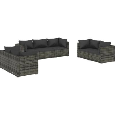 VidaXL Gartenmöbel-Set - Modulares Sitzgruppe mit Kissen VidaXL Gartenmöbel-Set - Modulares Sitzgruppe mit Kissen