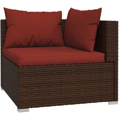 vidaXL - 9-tlg. - Braun - Poly Rattan - Garden Lounge Set vidaXL - 9-tlg. - Braun - Poly Rattan - Garden Lounge Set