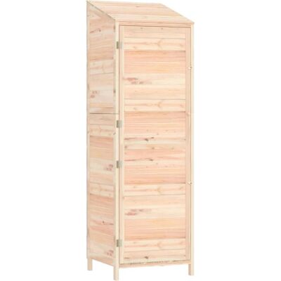 vidaXL Tuinschuur van massief dennenhout - 55x52x174,5 cm, Natuurlijke kleur vidaXL Tuinschuur van massief dennenhout - 55x52x174,5 cm, Natuurlijke kleur