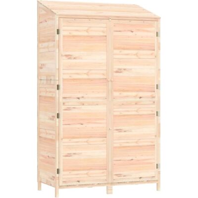 Caseta de jardín de madera maciza de abeto vidaXL - Almacenamiento exterior Caseta de jardín de madera maciza de abeto vidaXL - Almacenamiento exterior