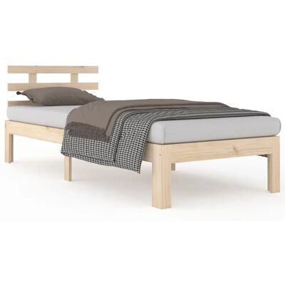 vidaXL Massief Houten Bed 90x190 cm - Eenpersoons vidaXL Massief Houten Bed 90x190 cm - Eenpersoons