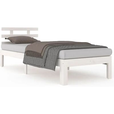 vidaXL Sengeryg Hvid Massivt Træ 90x200 cm - Sengegitter vidaXL Sengeryg Hvid Massivt Træ 90x200 cm - Sengegitter