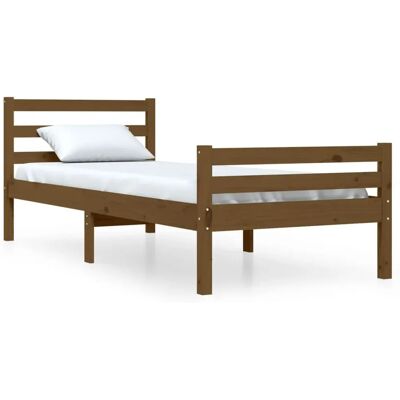 vidaXL Massivholzbettgestell 120x190cm - Moderner Schlafzimmermöbel vidaXL Massivholzbettgestell 120x190cm - Moderner Schlafzimmermöbel