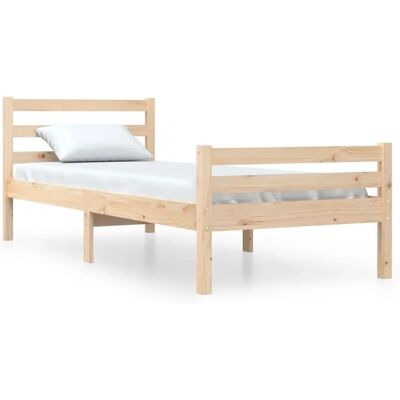 vidaXL 814809 Sänkykehys - Massiivipuuta, 100x200 cm, Ruskea vidaXL 814809 Sänkykehys - Massiivipuuta, 100x200 cm, Ruskea