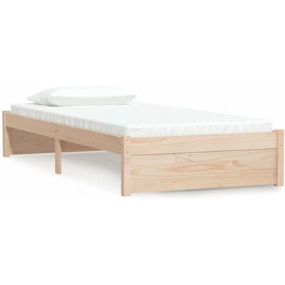 vidaXL Sengeramme i massivt træ, brun, 90x200 cm - Sengestel vidaXL Sengeramme i massivt træ, brun, 90x200 cm - Sengestel