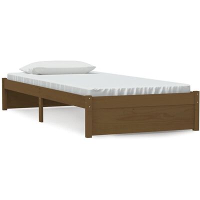 Struttura letto in legno massiccio vidaXL - Marrone miele - 90x200 cm - Struttura del letto Struttura letto in legno massiccio vidaXL - Marrone miele - 90x200 cm - Struttura del letto