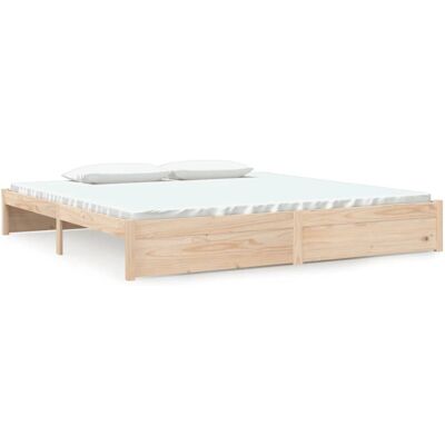 vidaXL 814969 Bettgestell - Massivholz, 200x200 cm, Braun vidaXL 814969 Bettgestell - Massivholz, 200x200 cm, Braun