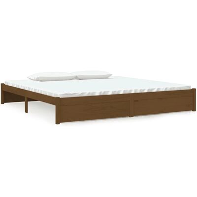 vidaXL Sänkykehys hunajan ruskea massiivipuu 200x200 cm - Sängityyppi vidaXL Sänkykehys hunajan ruskea massiivipuu 200x200 cm - Sängityyppi