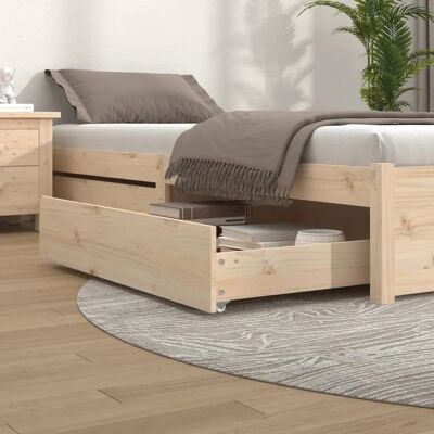 vidaXL 2x Massivholz Kiefer Bett-Schubladen - Bettschubladen vidaXL 2x Massivholz Kiefer Bett-Schubladen - Bettschubladen
