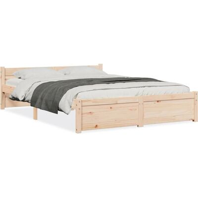 vidaXL 815044 Bettgestell - Holz, Stabil, Rustikal - Bettart vidaXL 815044 Bettgestell - Holz, Stabil, Rustikal - Bettart