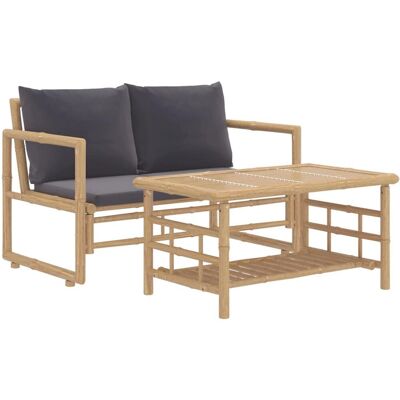 vidaXL Gartenset - Rustikales Lounge-Set aus Bambus vidaXL Gartenset - Rustikales Lounge-Set aus Bambus