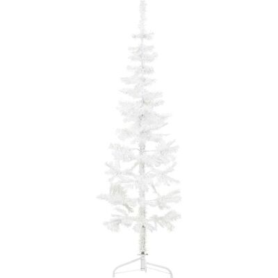 vidaXL Weiß 150cm Schlanker Künstlicher Halber Weihnachtsbaum - Weihnachtsbaum vidaXL Weiß 150cm Schlanker Künstlicher Halber Weihnachtsbaum - Weihnachtsbaum
