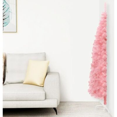 vidaXL Rosa Halber Weihnachtsbaum 150cm mit Ständer vidaXL Rosa Halber Weihnachtsbaum 150cm mit Ständer