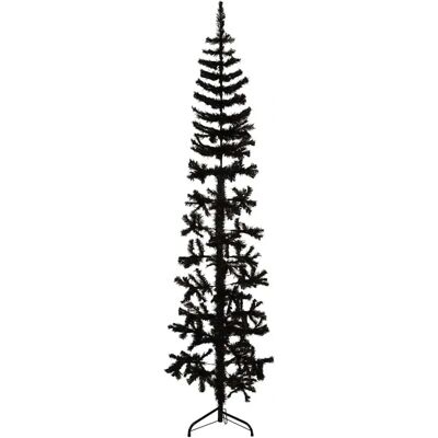 vidaXL Schwarzer Schlanker Halber Weihnachtsbaum - 180 cm vidaXL Schwarzer Schlanker Halber Weihnachtsbaum - 180 cm