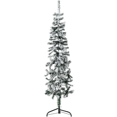 vidaXL Slanke Kunstmatige Halve Kerstboom - Kerstboom vidaXL Slanke Kunstmatige Halve Kerstboom - Kerstboom