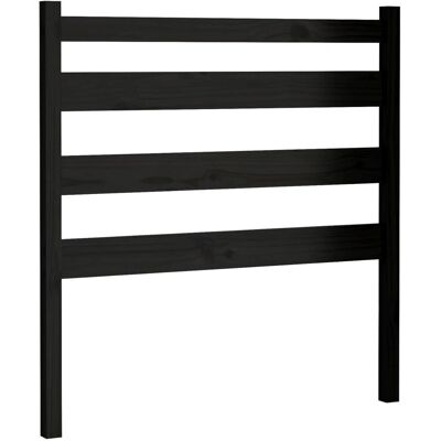 vidaXL Kopfhauptteil Schwarz 81x4x100 cm Massives Kiefernholz - Kopfteil vidaXL Kopfhauptteil Schwarz 81x4x100 cm Massives Kiefernholz - Kopfteil