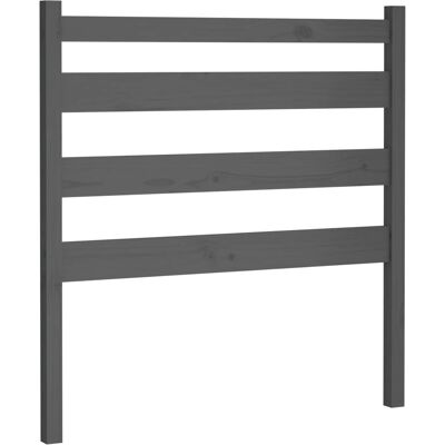 vidaXL Kopfteil Grau 126x4x100 cm Massiv Kiefernholz - Kopfteil vidaXL Kopfteil Grau 126x4x100 cm Massiv Kiefernholz - Kopfteil