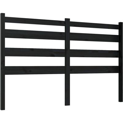 vidaXL Schwarzes Kopfteil 126x4x100 cm - Bettkopfteil für Schlafzimmer vidaXL Schwarzes Kopfteil 126x4x100 cm - Bettkopfteil für Schlafzimmer